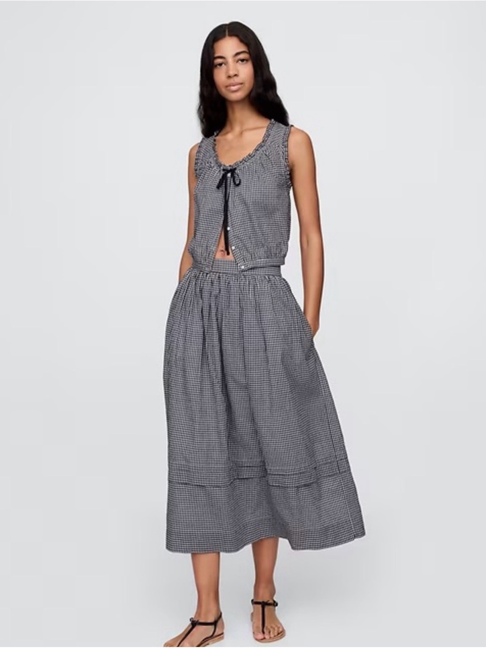 NEVER WORN GAP x Doen Midi Skirt (Gingham)